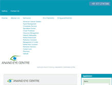 Tablet Screenshot of anandeyecentre.com